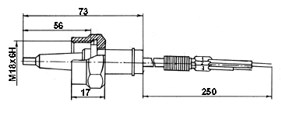 Габаритные и установочные размеры Датчика ТМ-119