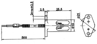Габаритные и установочные размеры Датчика ТП-175