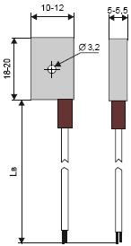 Габаритные и установочные размеры термопреобразователя ТСМ-204
